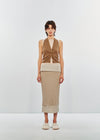 SWAYING 25 Early Autumn Halter Cashmere Vest SW-SW25PF1T16C2-KQ Khaki